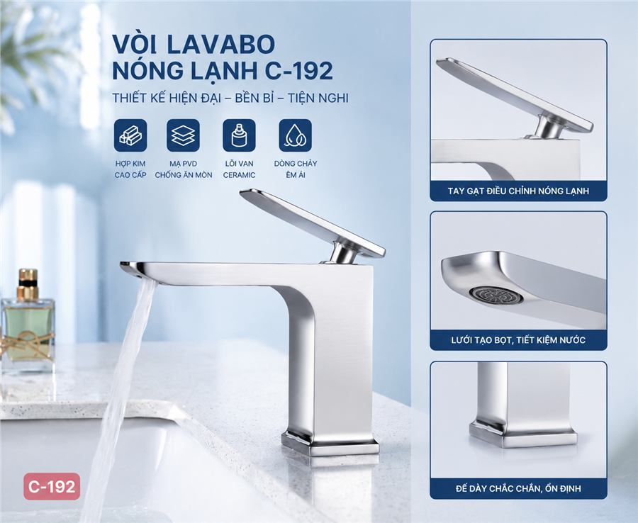 Vòi lavabo nóng lạnh COTOzen C-192