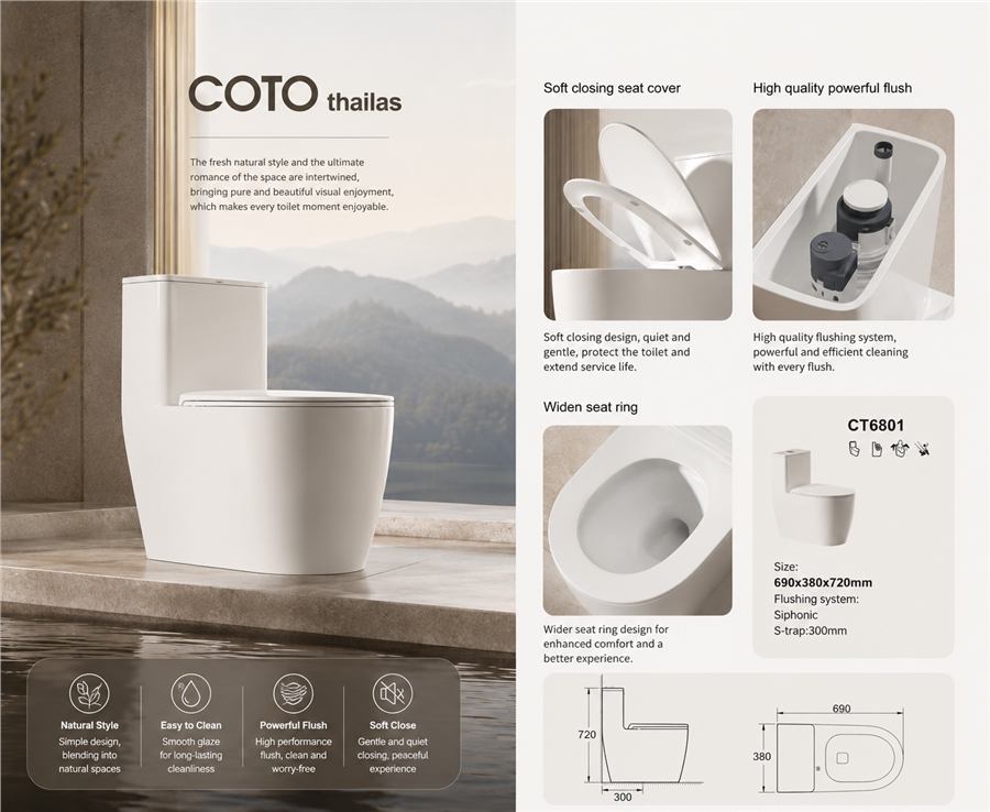 Bồn cầu một khối COTOzen CT6801